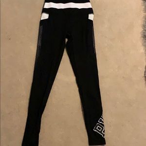 Black and White Pink Leggings